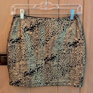 F21 Metallic Mini Skirt